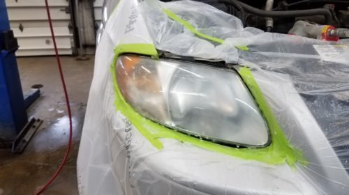 Protecting around the headlight