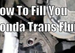 How to Fill your Transmission Fluid Honda Odyssey