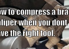 How to Compress Rear Brake Caliper