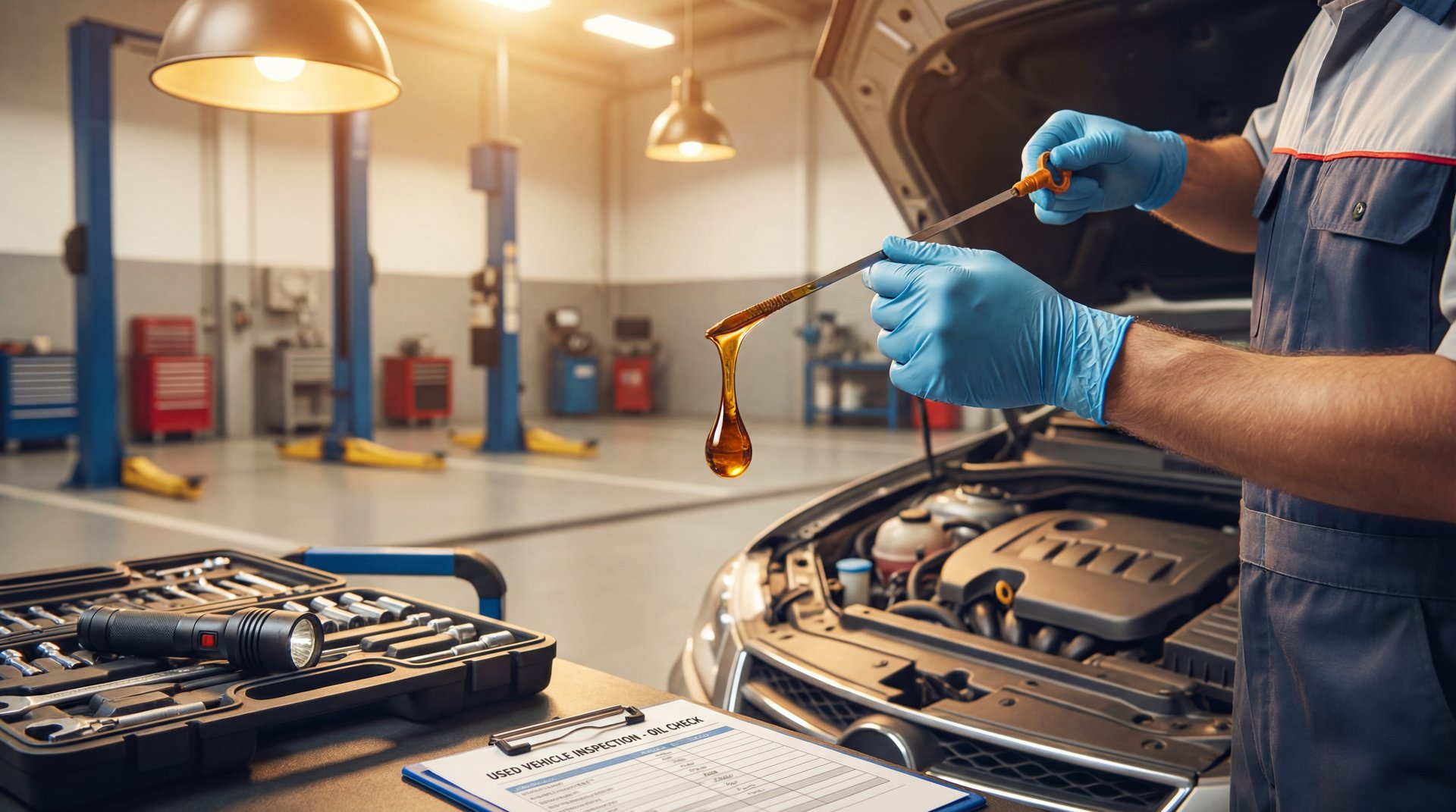 Featured image: Don't ever buy a used vehicle if you notice clean thick sticky engine oil - professional automotive repair guide