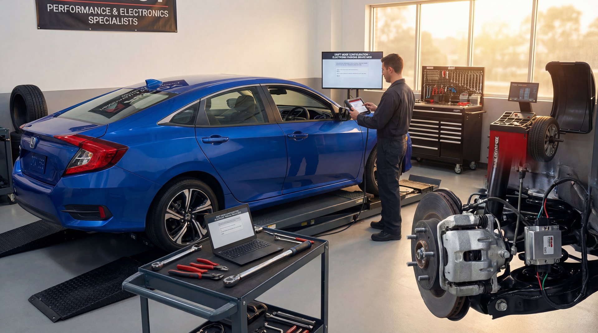 Featured image: Drifting a Honda Civic with electronic emergency brake. #hondacivic #drift - professional automotive repair guide