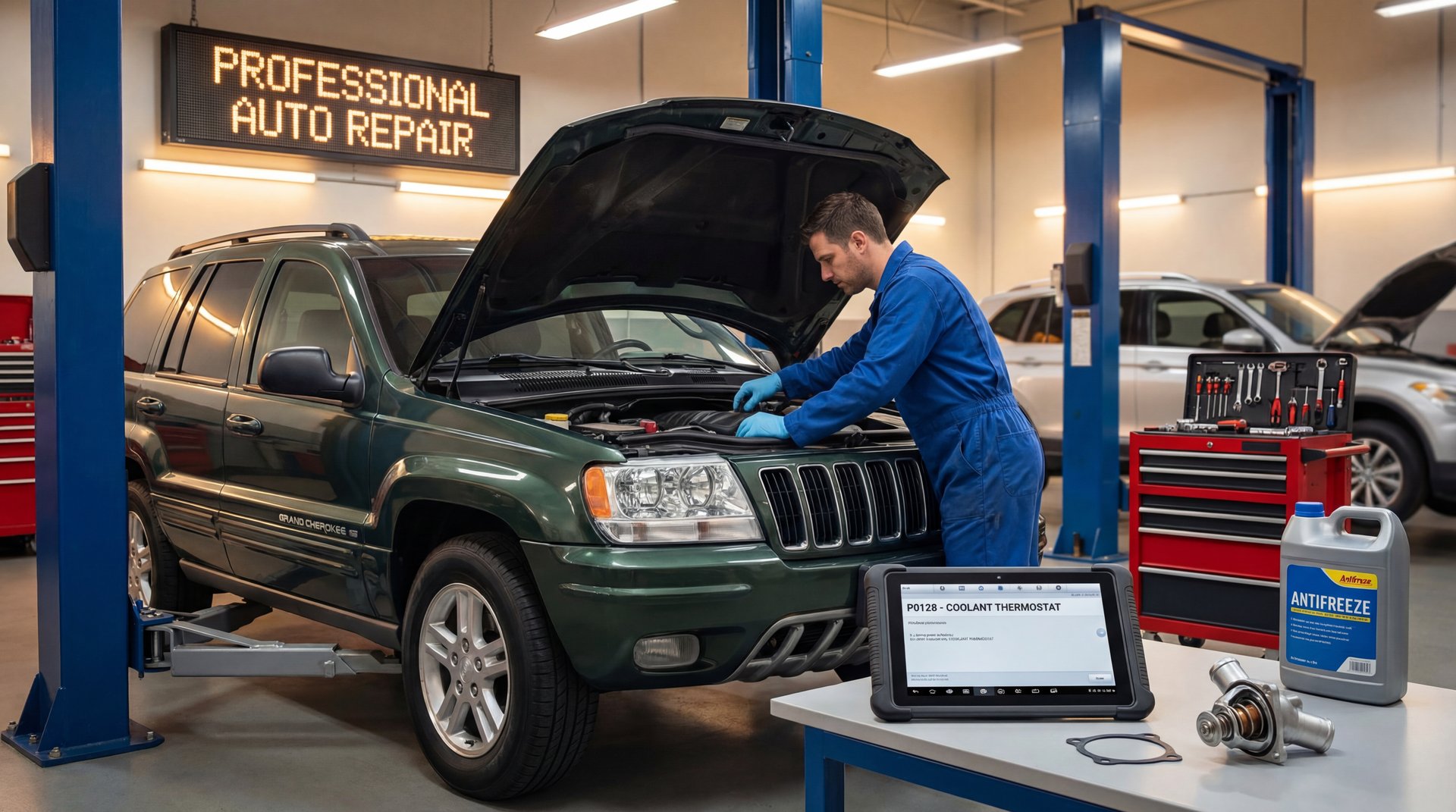 Featured image: How to Fix Check Engine Light P0128 Cooling Below Regulated Temperature - professional automotive repair guide