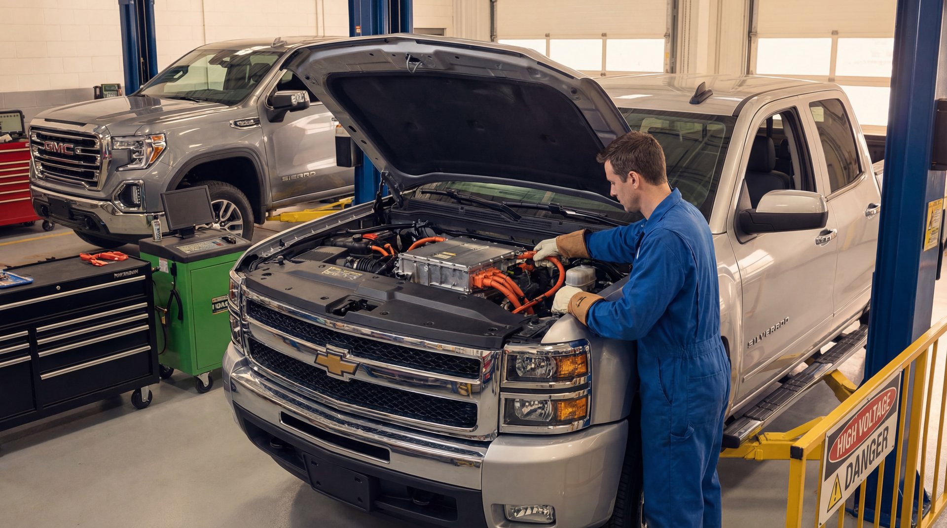 Featured image: Hybrid Battery Inverter Removal on Chevy GMC Truck - professional automotive repair guide