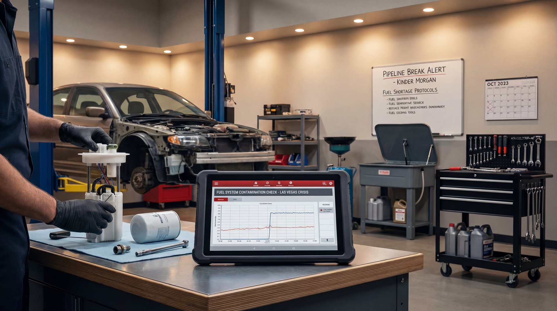 Featured image: Las Vegas gas shortage pipeline break. Gas stations full - professional automotive repair guide