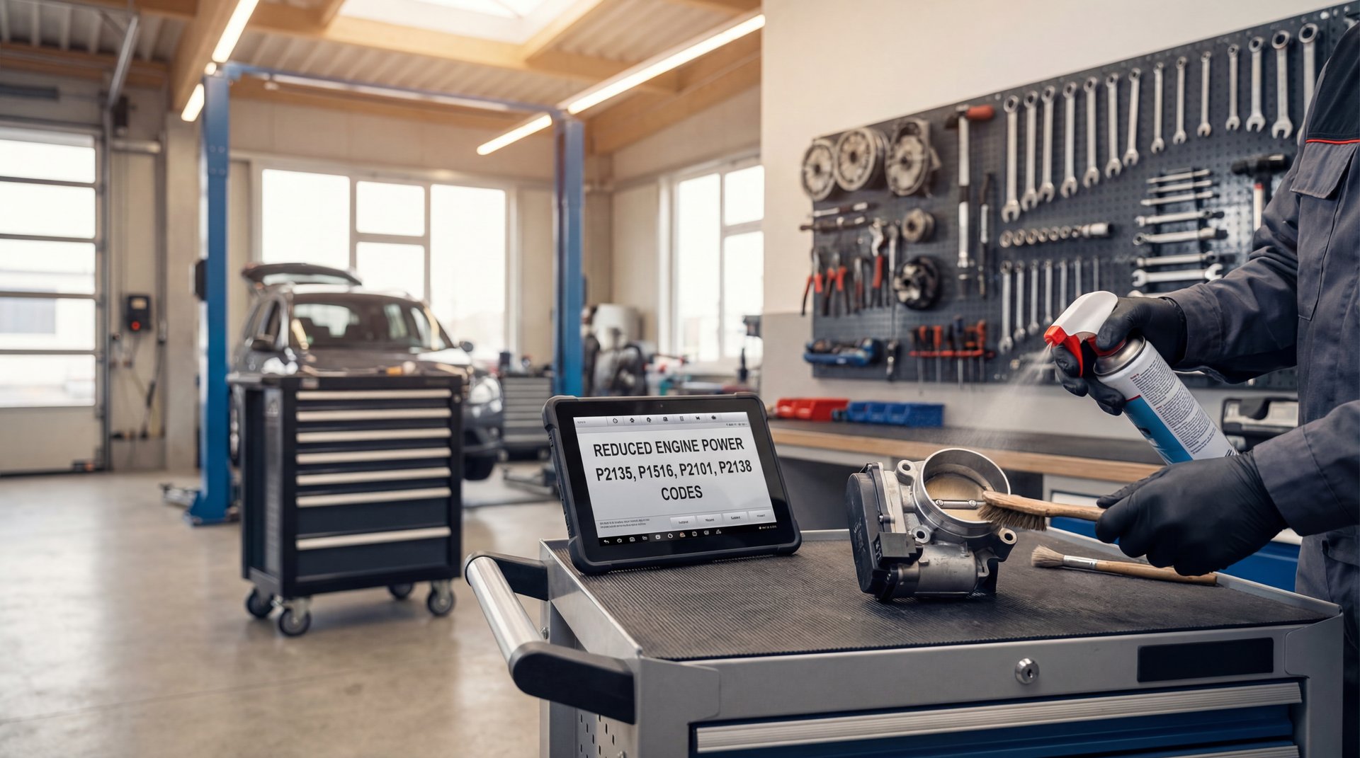 Featured image: Reduced Engine Power Light P2135 P1516 P2101 p2138 - professional automotive repair guide