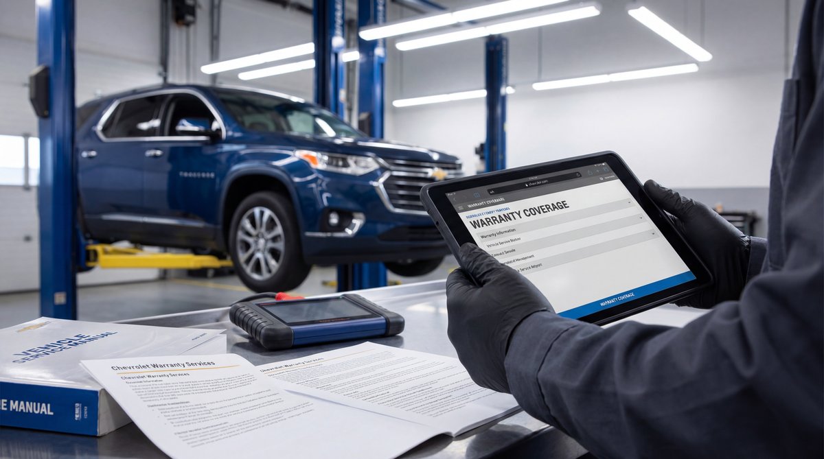 Step-by-step guide showing check your warranty coverage first in a professional auto repair shop