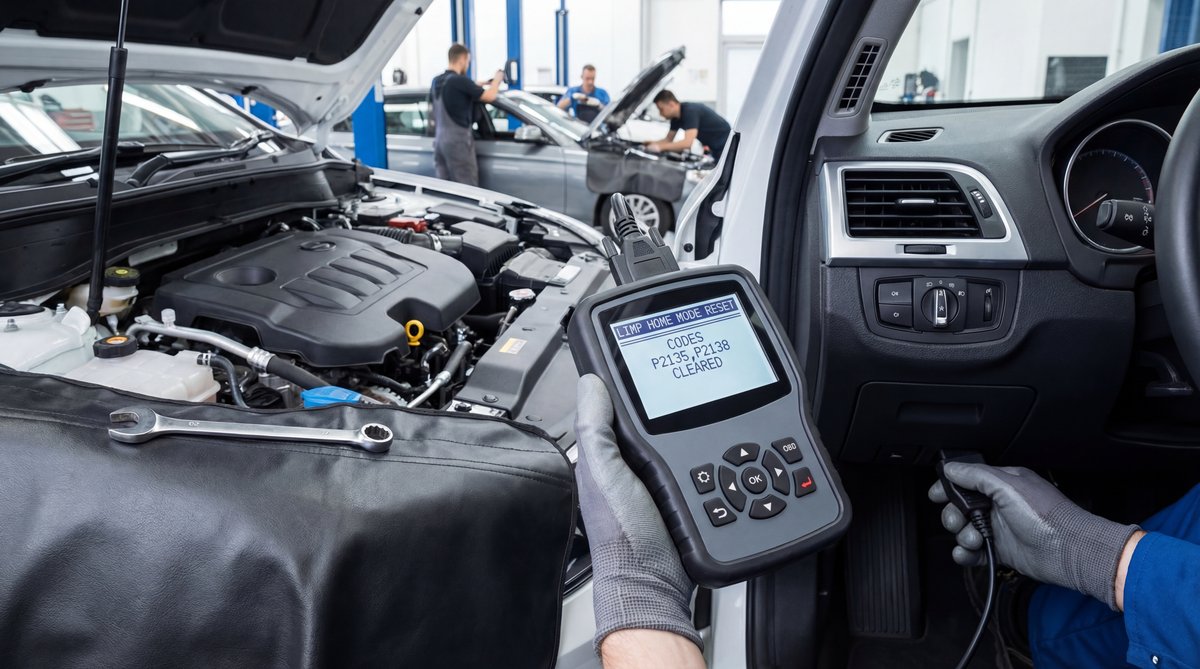 Step-by-step guide showing how to get out of limp mode fast in a professional auto repair shop