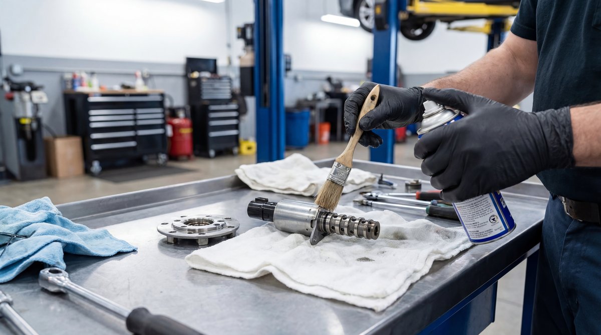 Cleaning the VVT Solenoids - automotive repair process