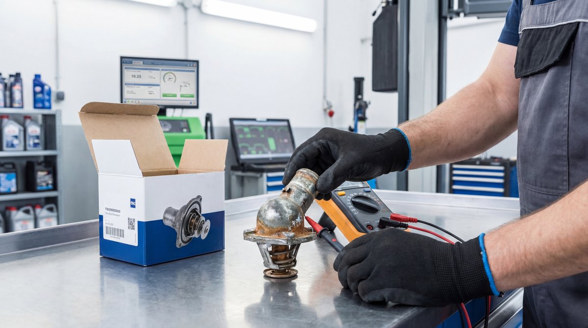 Step-by-step guide showing understanding why thermostats fail in a professional auto repair shop