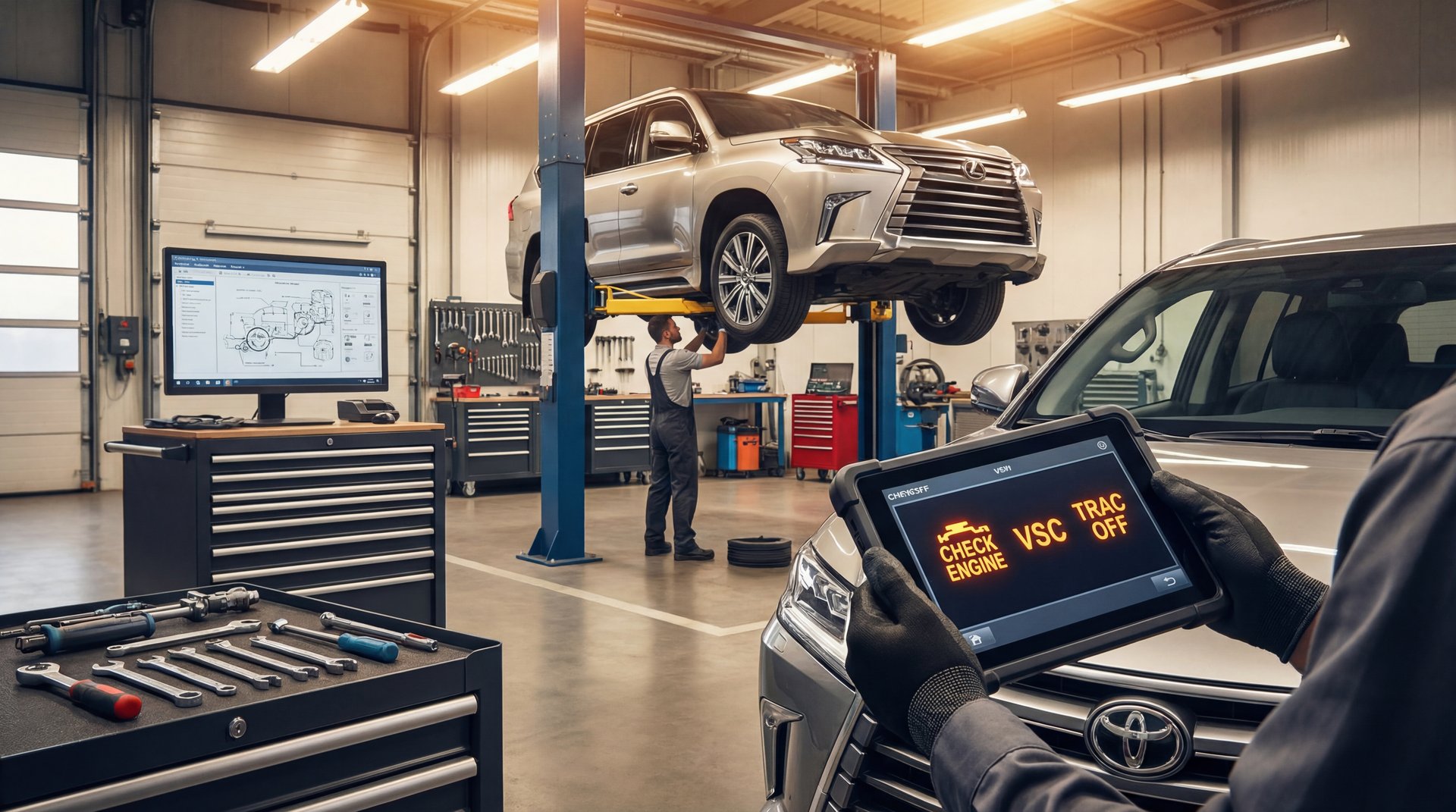 Featured image: VSC, Trac light, and Engine light on, Let me Explain - professional automotive repair guide