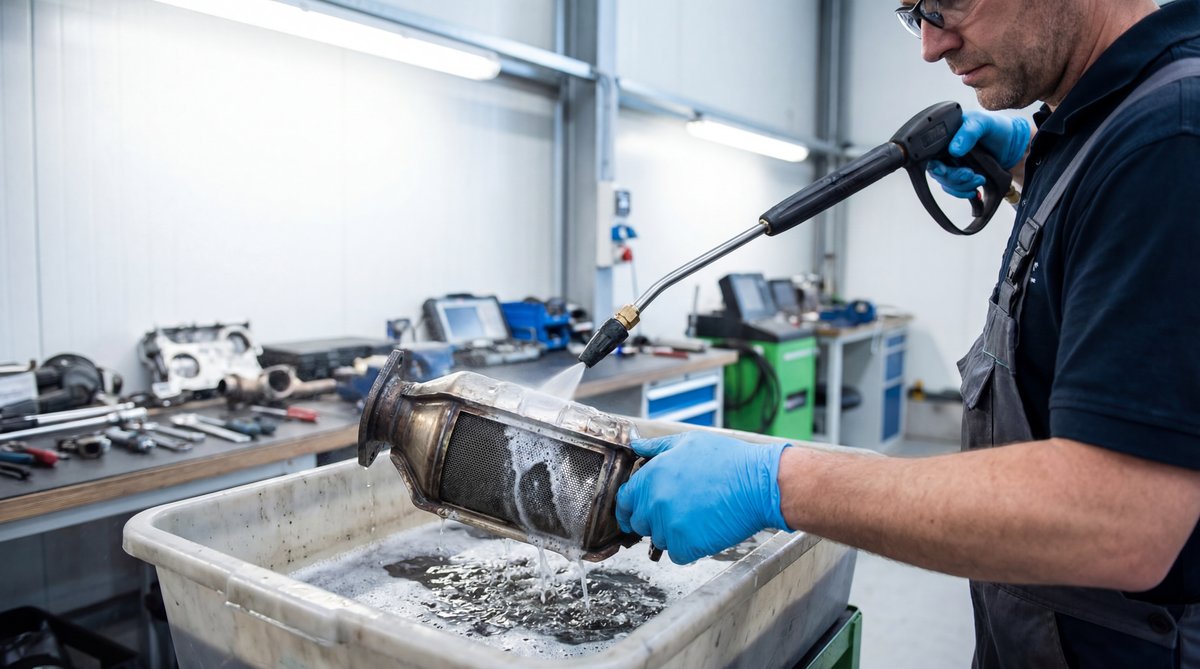 Step-by-step guide showing the cleaning process that actually works in a professional auto repair shop